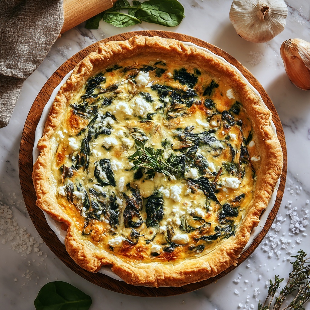 Spinach & Feta Quiche Recipe - Recipe Image