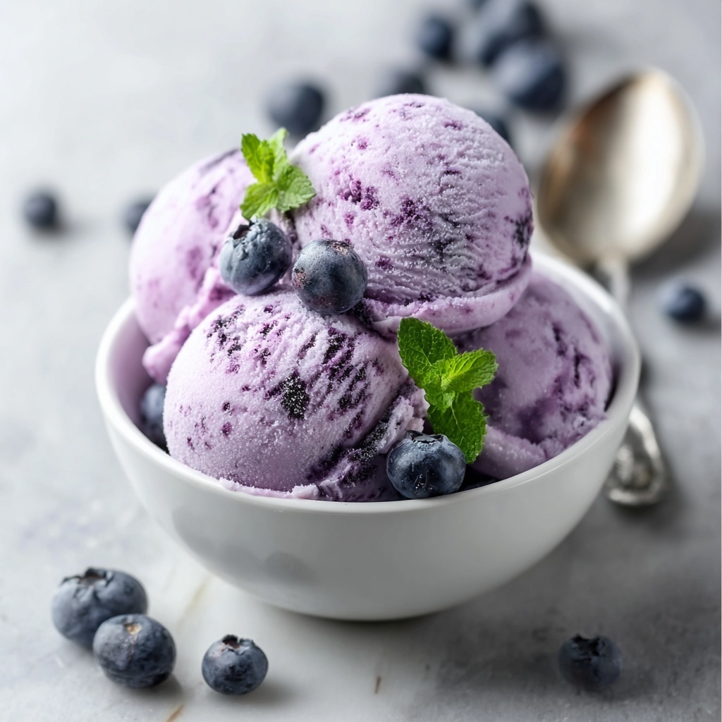 Blueberry Frozen Yogurt Recipe - Recipe Image