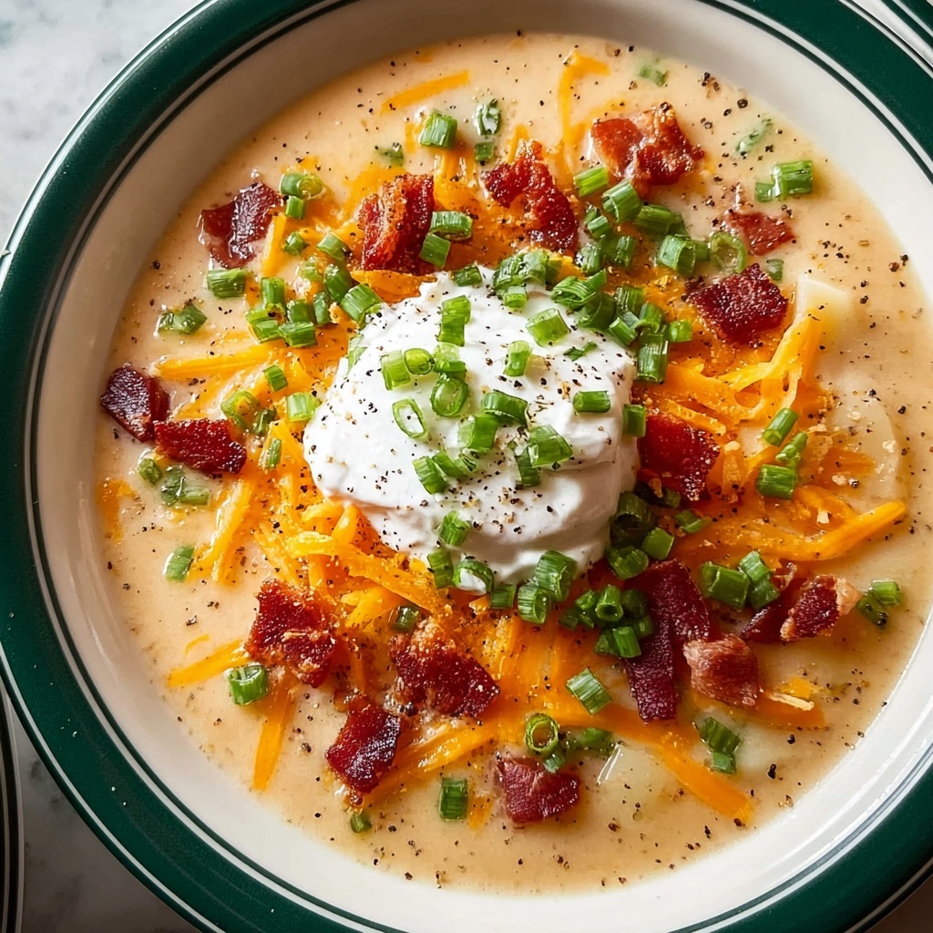 Creamy Loaded Baked Potato Soup Recipe - Recipe Image