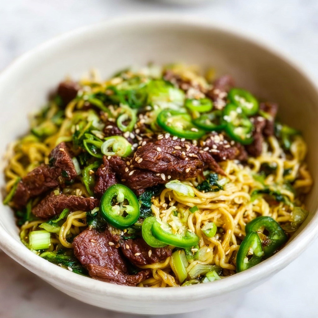 Mongolian Beef Ramen Stir-Fry Recipe - Recipe Image