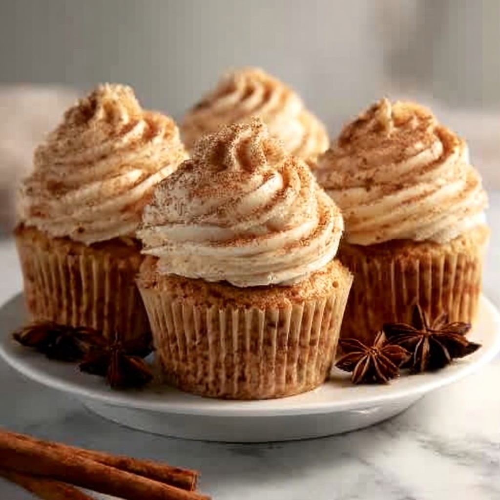 Chai Spice Cupcakes with Cinnamon Frosting Recipe - Recipe Image