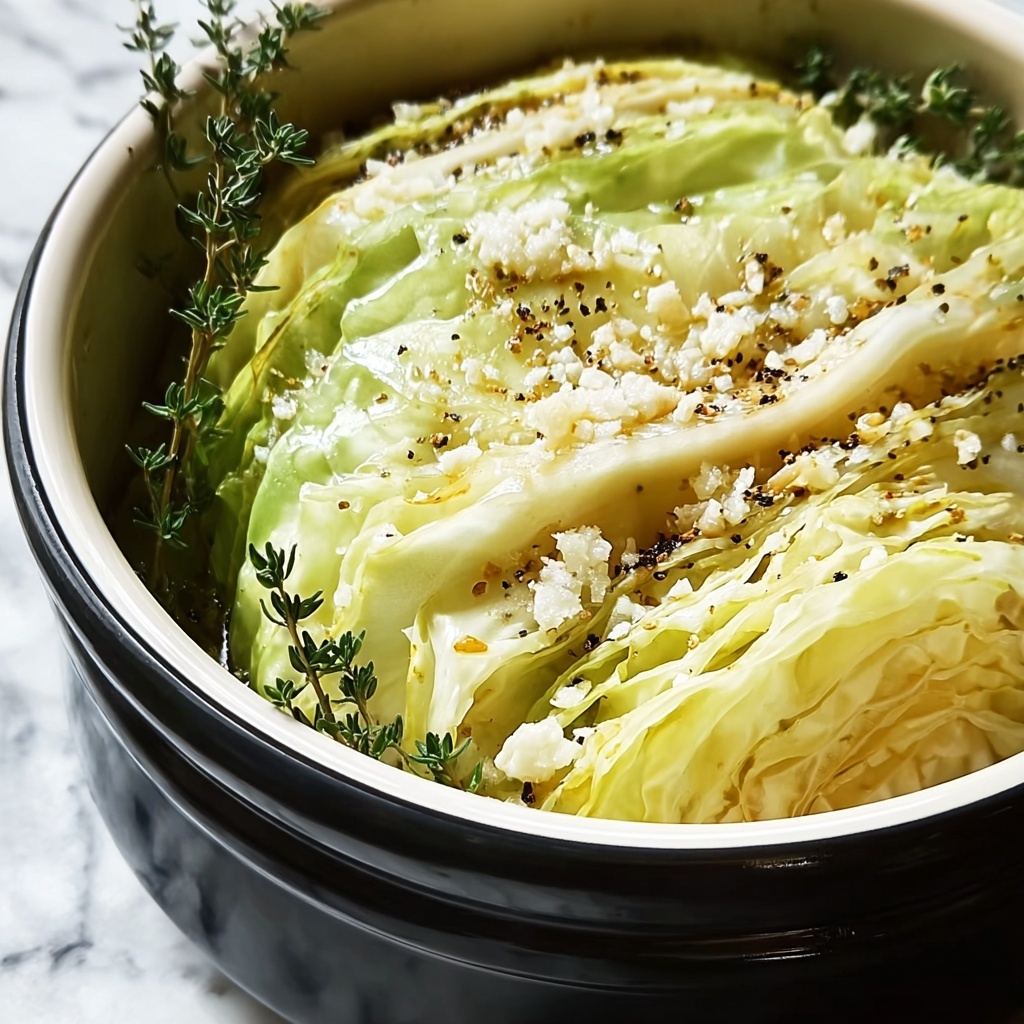Creamy Slow Cooker Garlic Parmesan Cabbage Recipe - Recipe Image