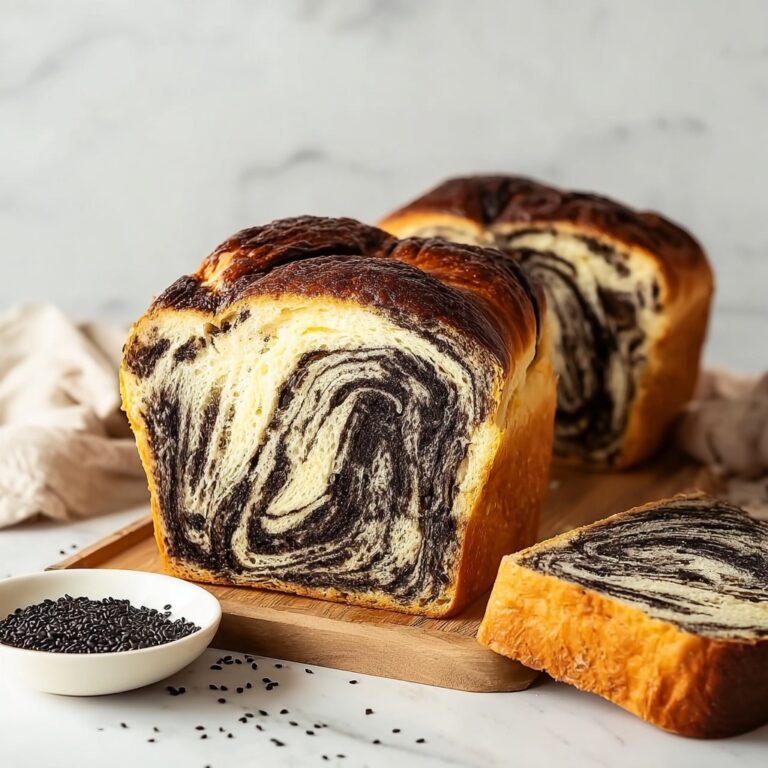 Black Sesame Marble Milk Bread Recipe