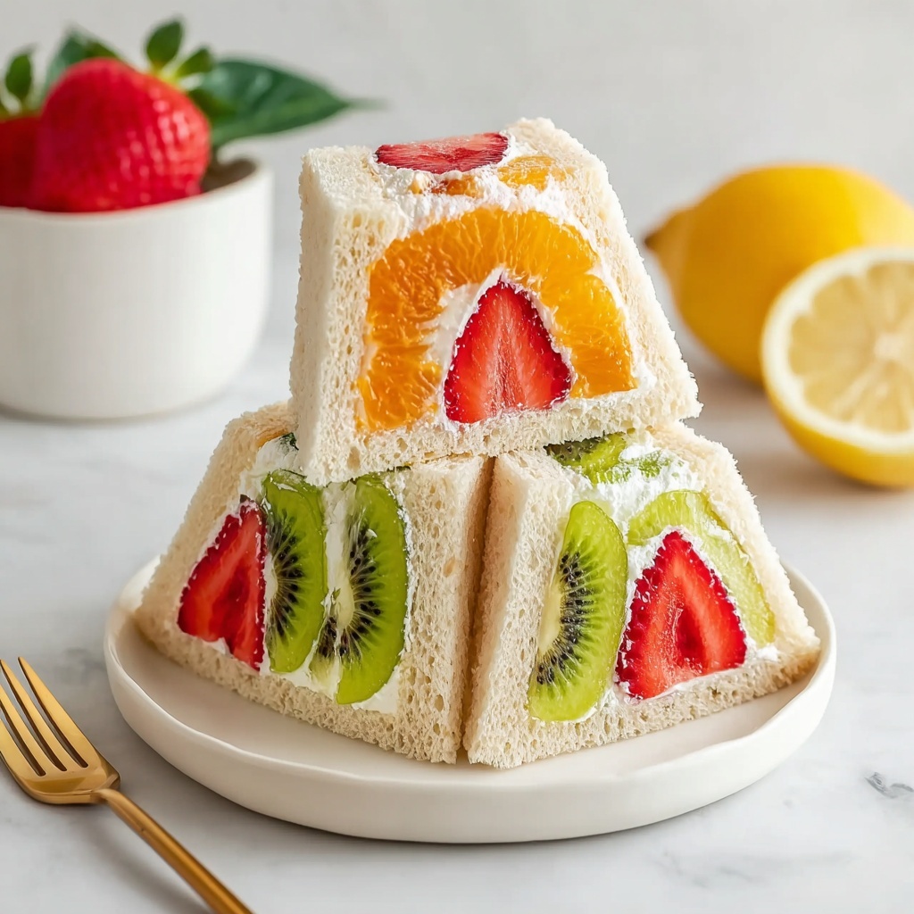 Japanese Fruit Sandwich Recipe - Recipe Image