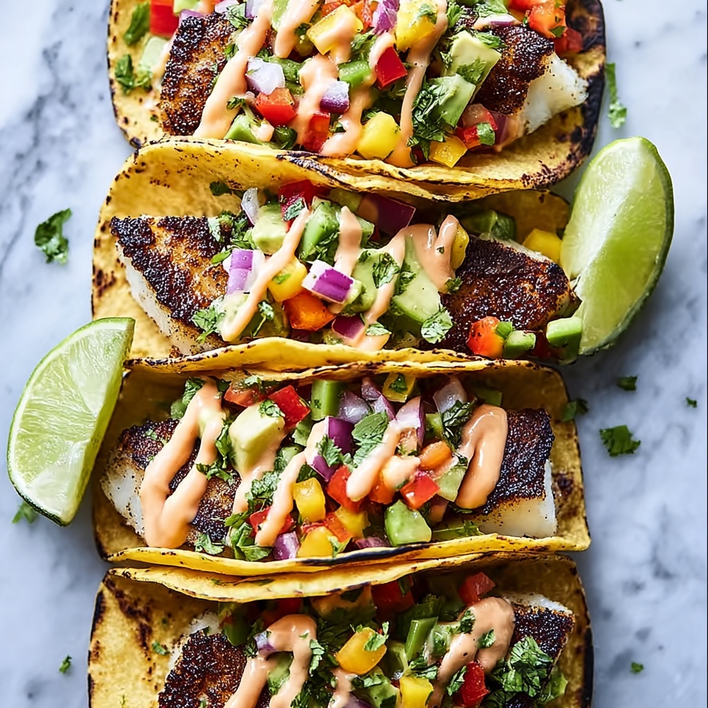 Tasty Mahi Mahi Tacos with Spicy Mango Salsa Delight Recipe - Recipe Image