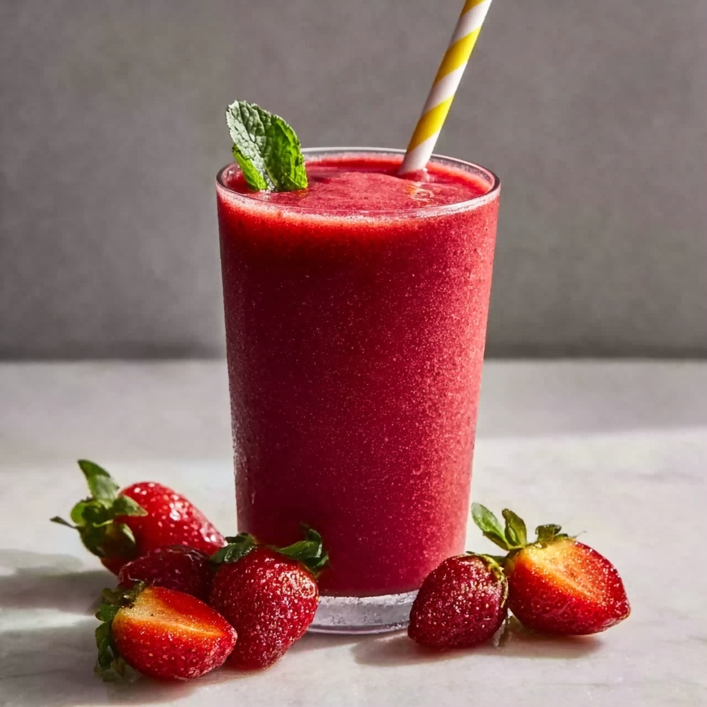 Fresh Strawberry Beet Glow Smoothie Recipe - Recipe Image