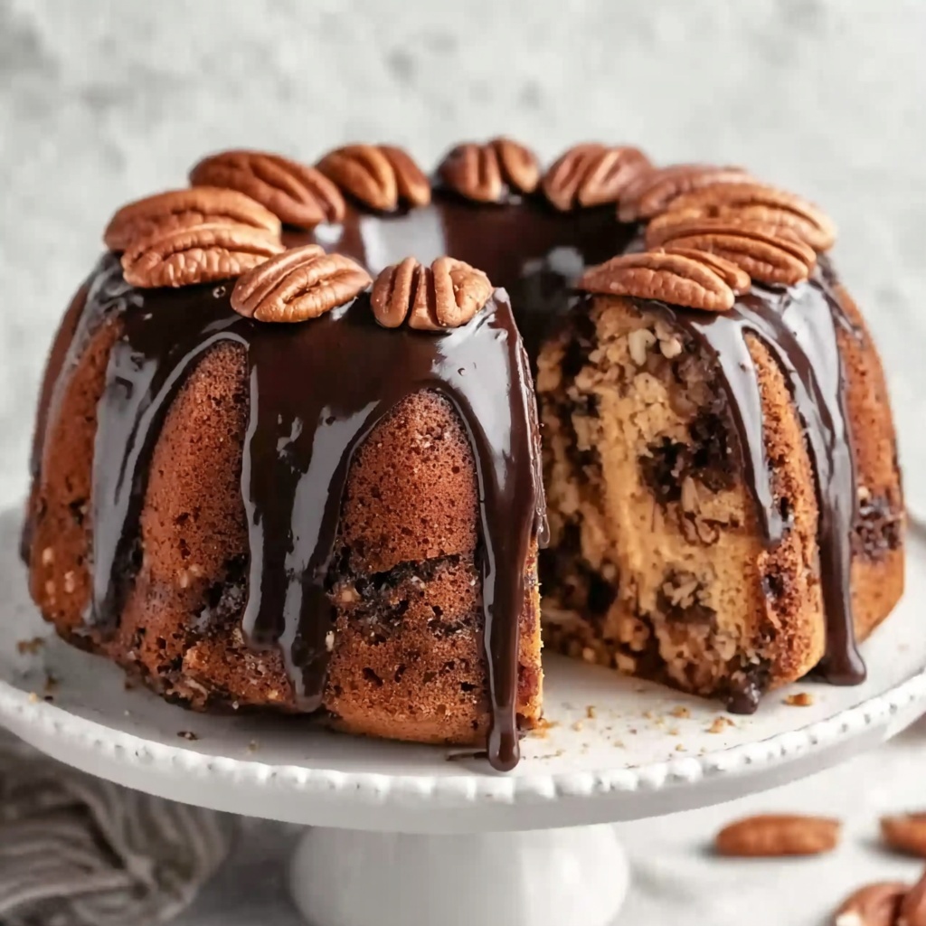 Decadent German Chocolate Pecan Pound Cake Delight Recipe - Recipe Image