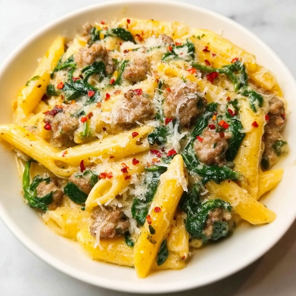Creamy Italian Sausage Pasta Recipe - Recipe Image