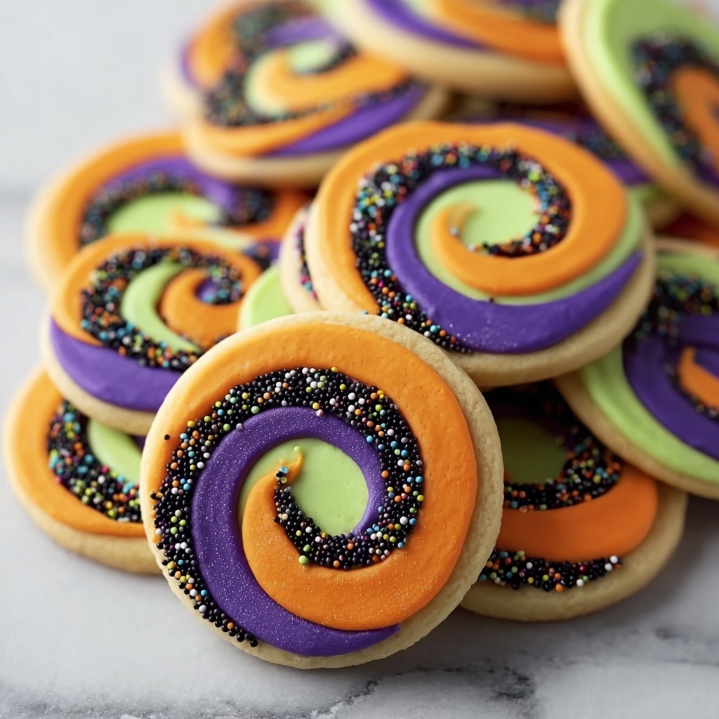 Halloween Pinwheel Sugar Cookies That Wow with Colorful Spirals Recipe - Recipe Image