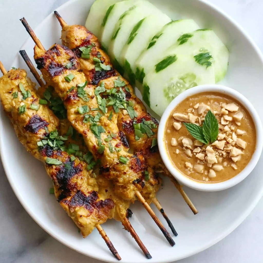 Easy Thai Chicken Satay & Peanut Sauce Recipe - Recipe Image