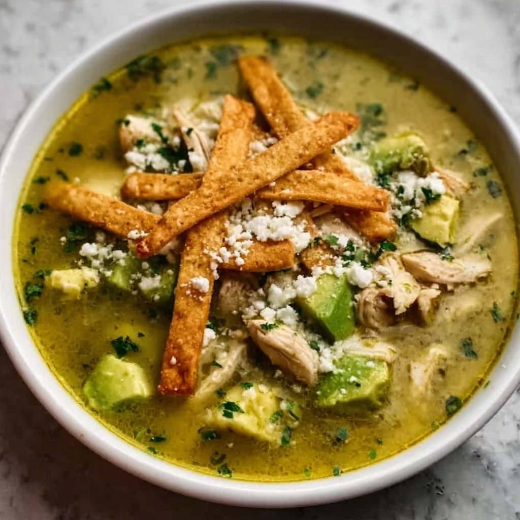 Salsa Verde Tortilla Soup Recipe - Recipe Image
