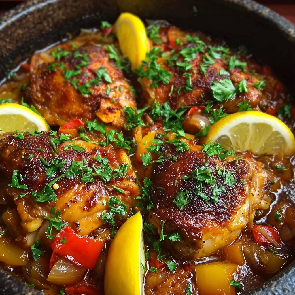 Moroccan Chicken with Apricots and Olives Recipe - Recipe Image