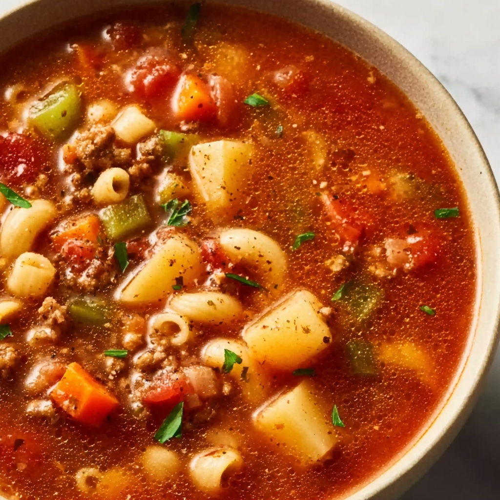 Hearty Minestrone Soup with Vegetables, Pasta, and Beans Recipe - Recipe Image