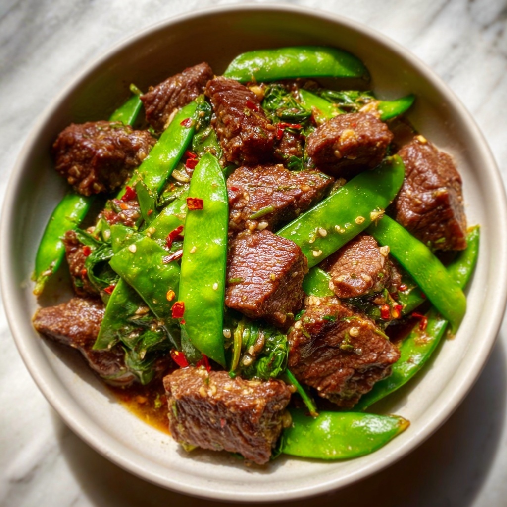 Asian Beef with Snow Peas: 5 Simple Steps to Delight Recipe - Recipe Image