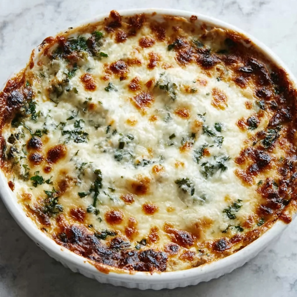 Three-Cheese Spinach Artichoke Dip Recipe - Recipe Image