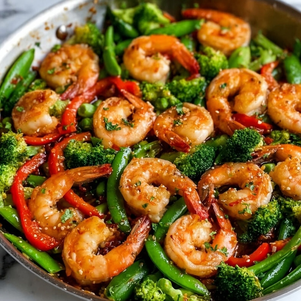 Honey Garlic Shrimp Stir Fry Recipe - Recipe Image