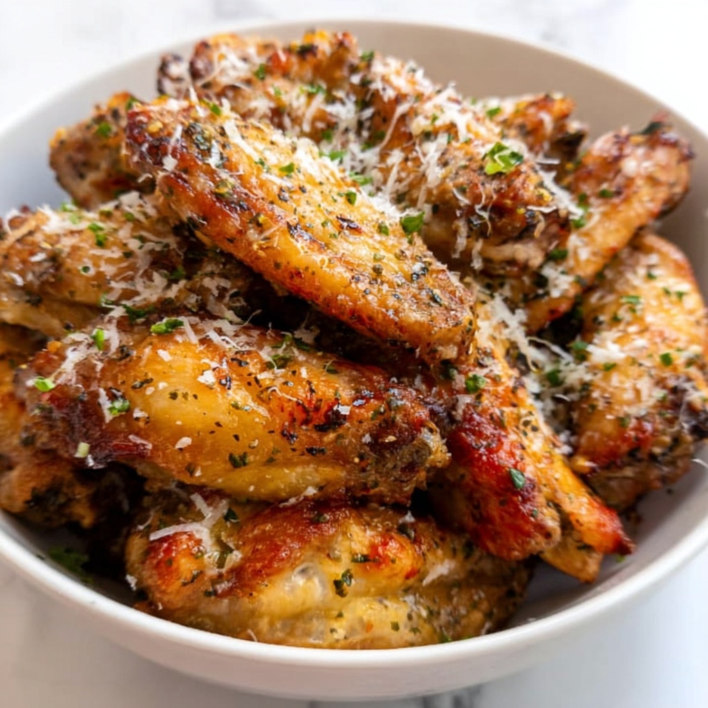 Crispy Baked Parmesan Chicken Wings Recipe - Recipe Image