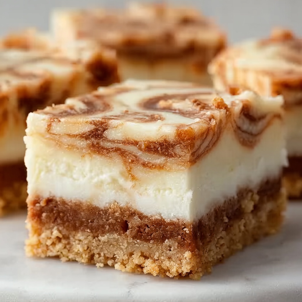 Blender Cinnamon Roll Cheesecake Bars Recipe - Recipe Image