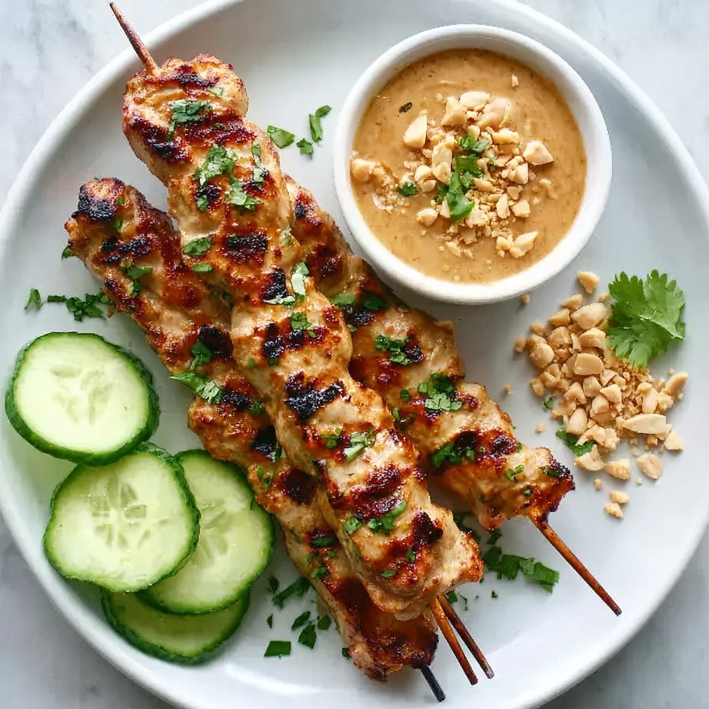Easy Thai Chicken Satay & Peanut Sauce Recipe - Recipe Image