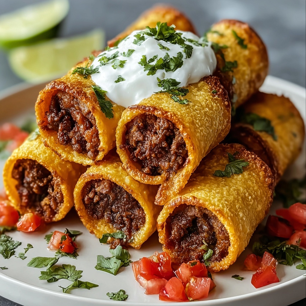 Crispy Beef Taquito Rolls Recipe - Recipe Image