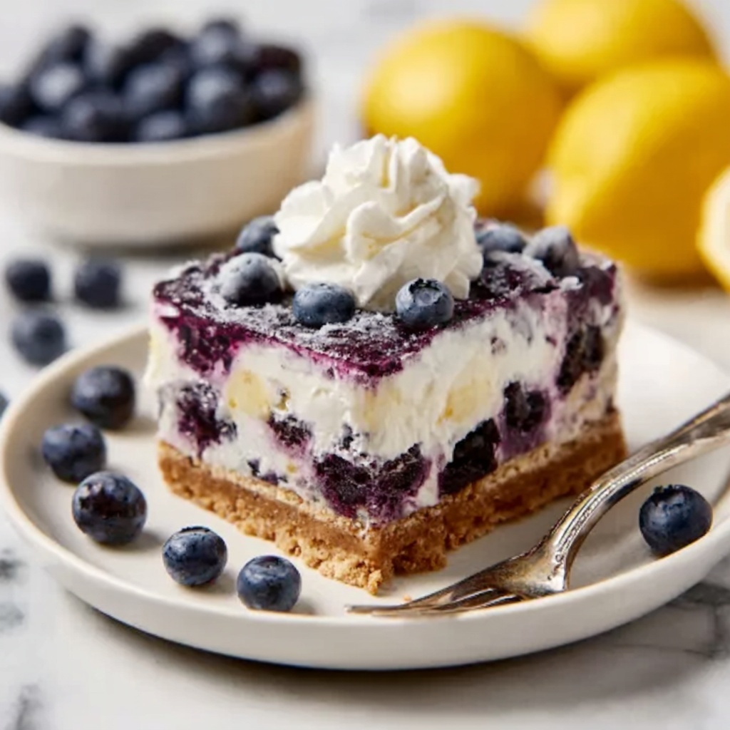 Lemon Blueberry Icebox Cake Recipe - Recipe Image