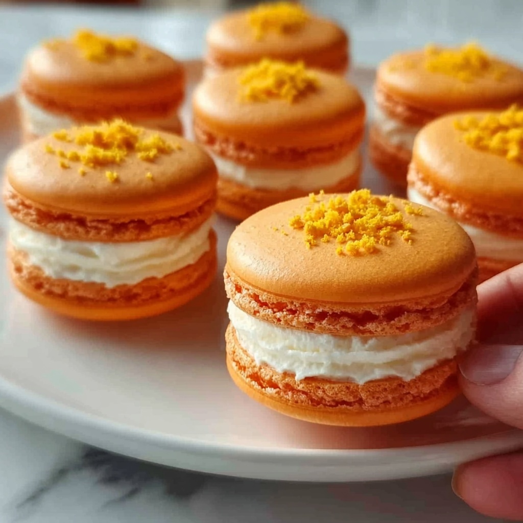 Mandarin Orange Macarons Recipe - Recipe Image