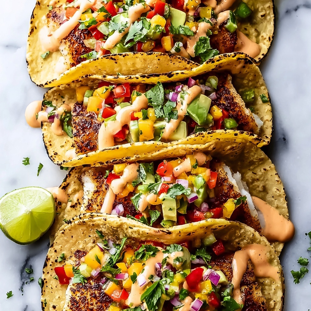 Tasty Mahi Mahi Tacos with Spicy Mango Salsa Delight Recipe - Recipe Image