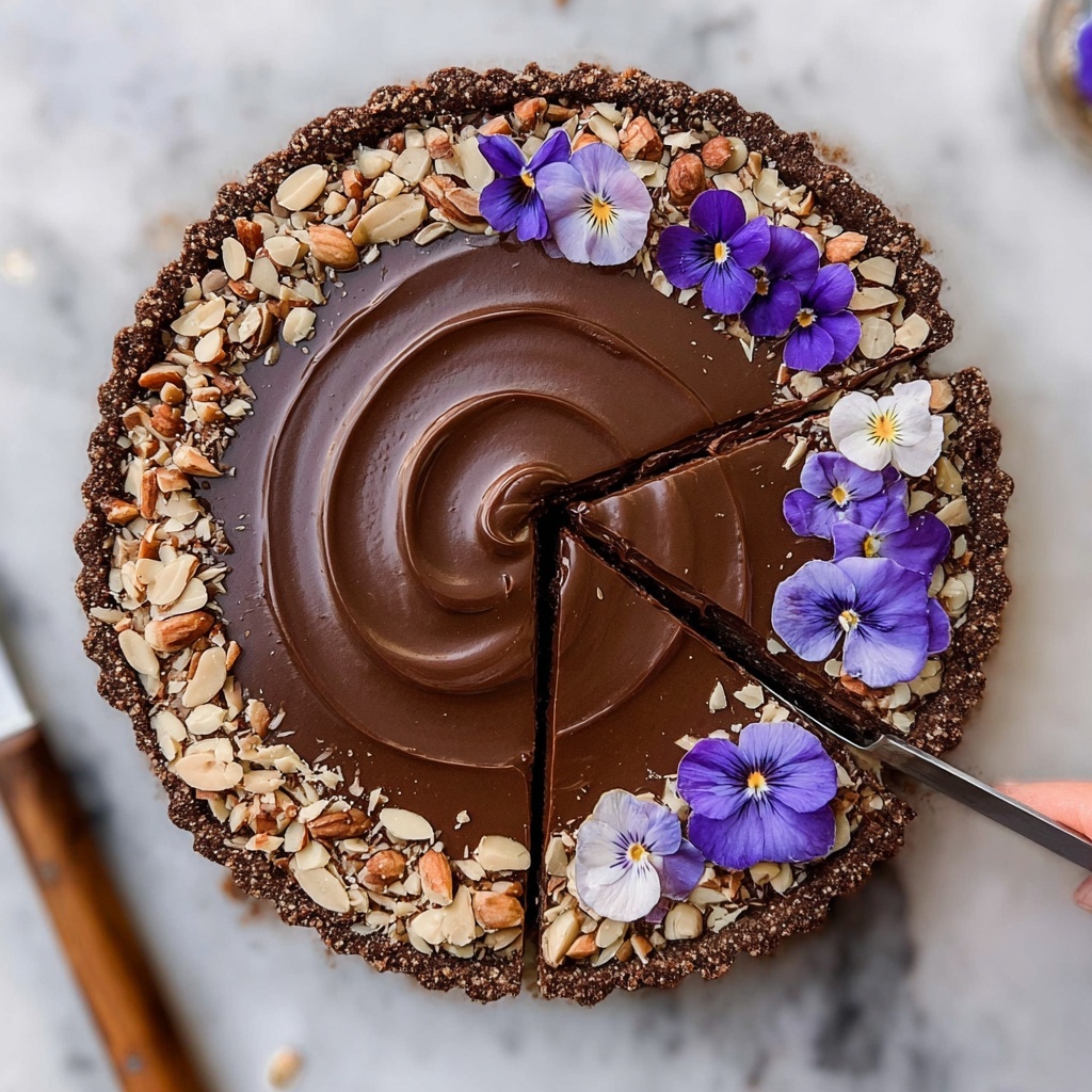 Vegan Chocolate Hazelnut Tart Recipe - Recipe Image