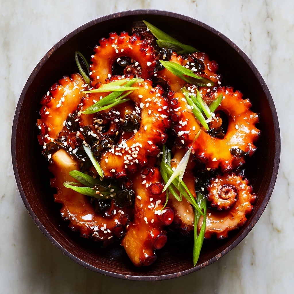 Spicy Baby Octopus Stir-Fry with Gochujang and Vegetables Recipe - Recipe Image