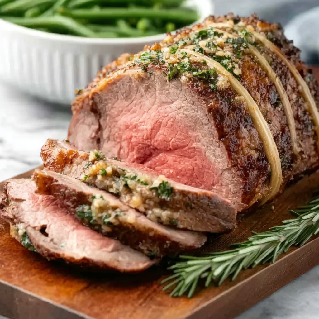 Baked Stuffed Flank Steak with Spinach, Sun-Dried Tomatoes, and Mozzarella Recipe - Recipe Image