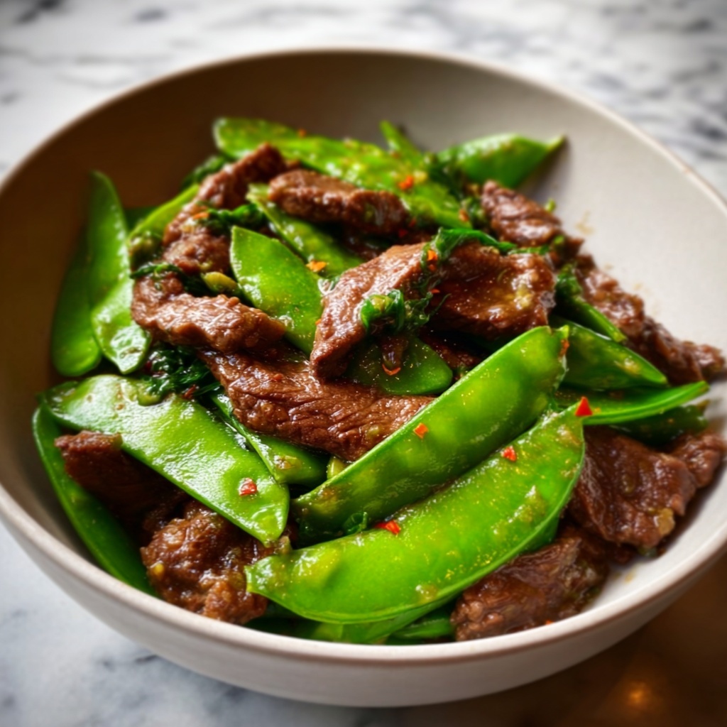 Asian Beef with Snow Peas: 5 Simple Steps to Delight Recipe - Recipe Image
