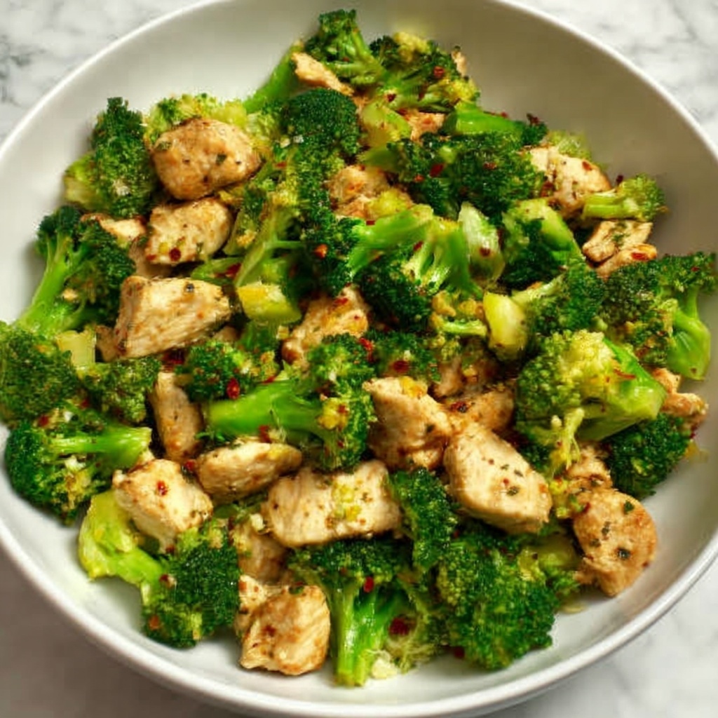 Lemon Garlic Chicken & Broccoli Skillet: 25-Minute Delight Recipe - Recipe Image